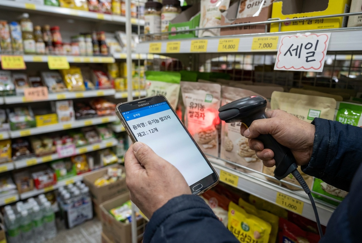 이지판매재고관리 전자세금계산서 자동발행 적용 예시 — 재고·수금 연동 화면