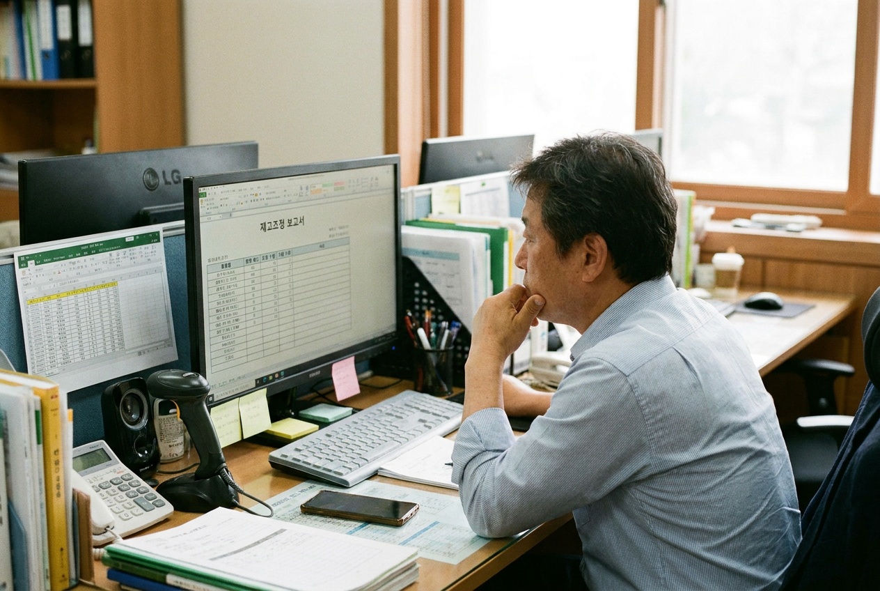 이지판매재고관리 재고조정 및 이월 실무 사례 이미지