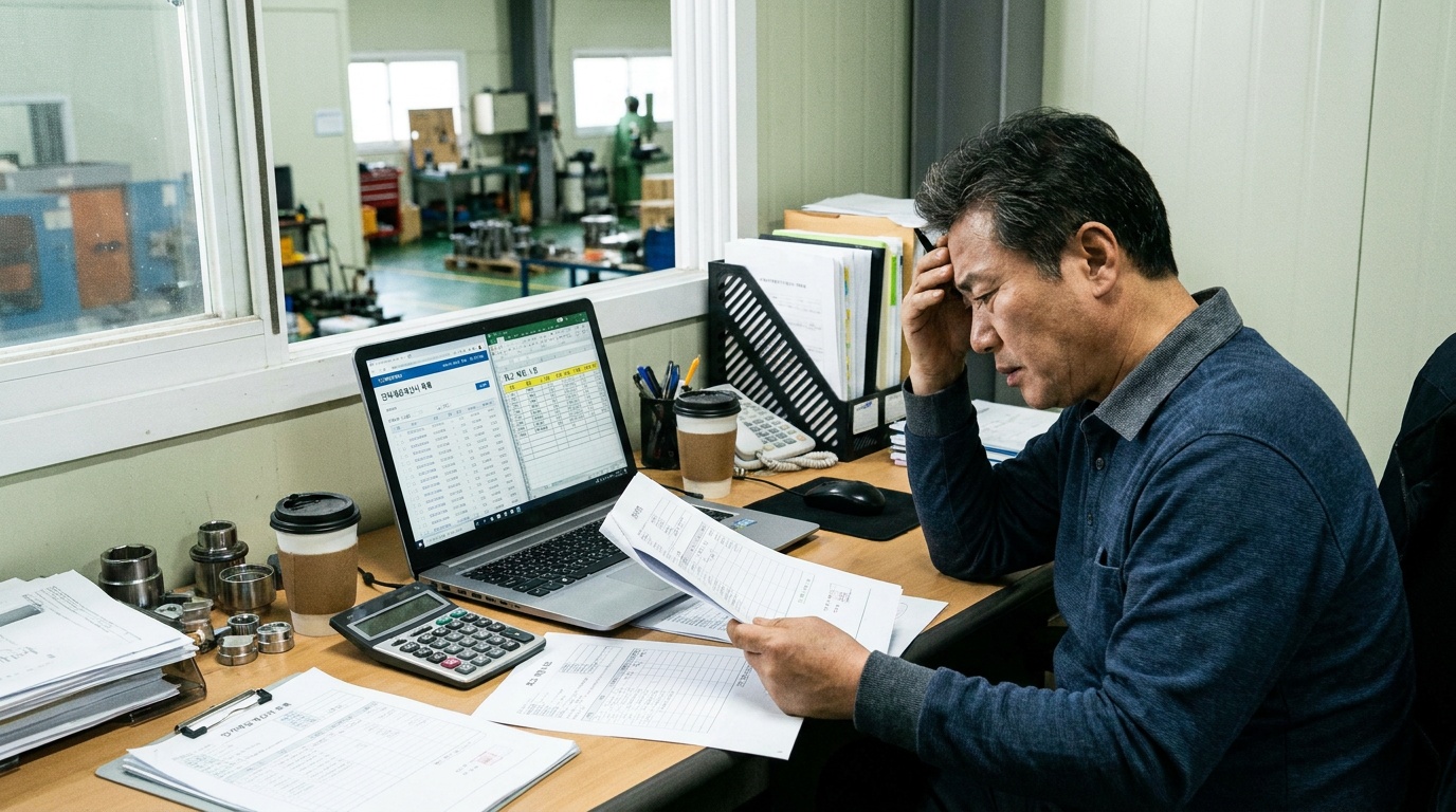 전자세금계산서 재고불일치 체크 — 홈택스 매출·매입과 실재고 대조