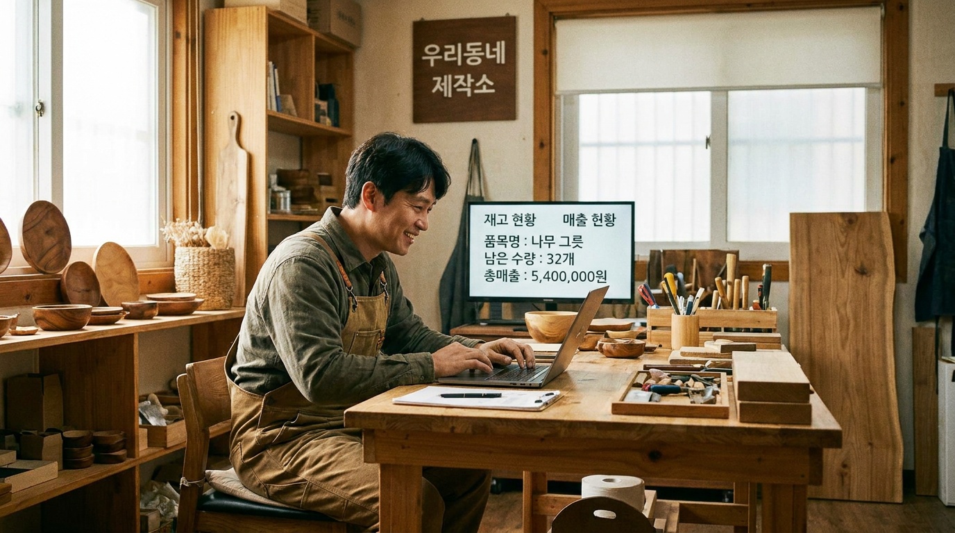 이지판매재고관리로 재고·매출 체계를 잡은 로컬 제조 스타트업 사례