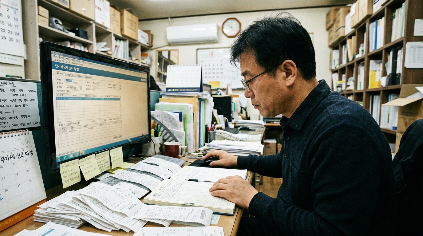 전자세금계산서 연동, 홈택스 연동, 이지판매재고관리 부가세 관리