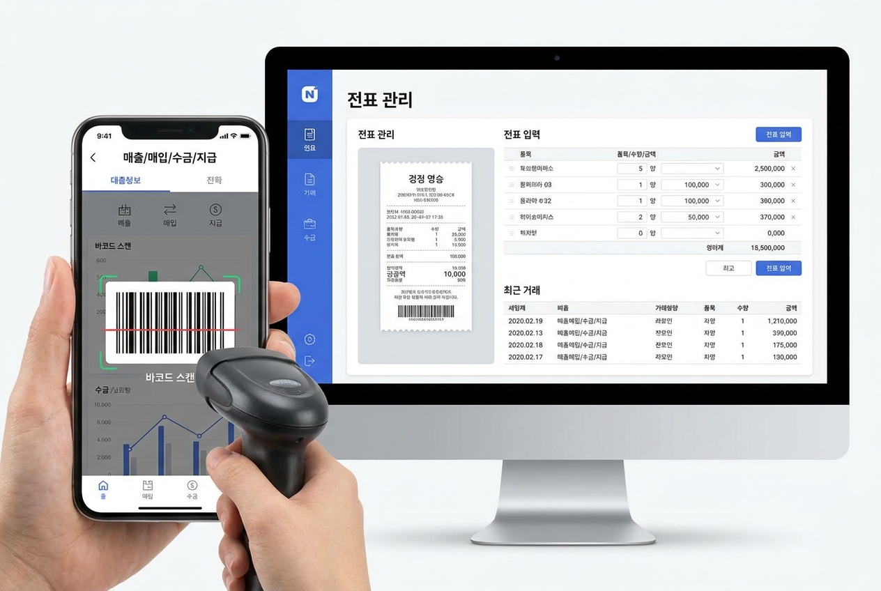 간이과세 전자세금계산서 변경 - 유통·제조 소상공인 대응 사례 및 이지판매재고관리 적용화면