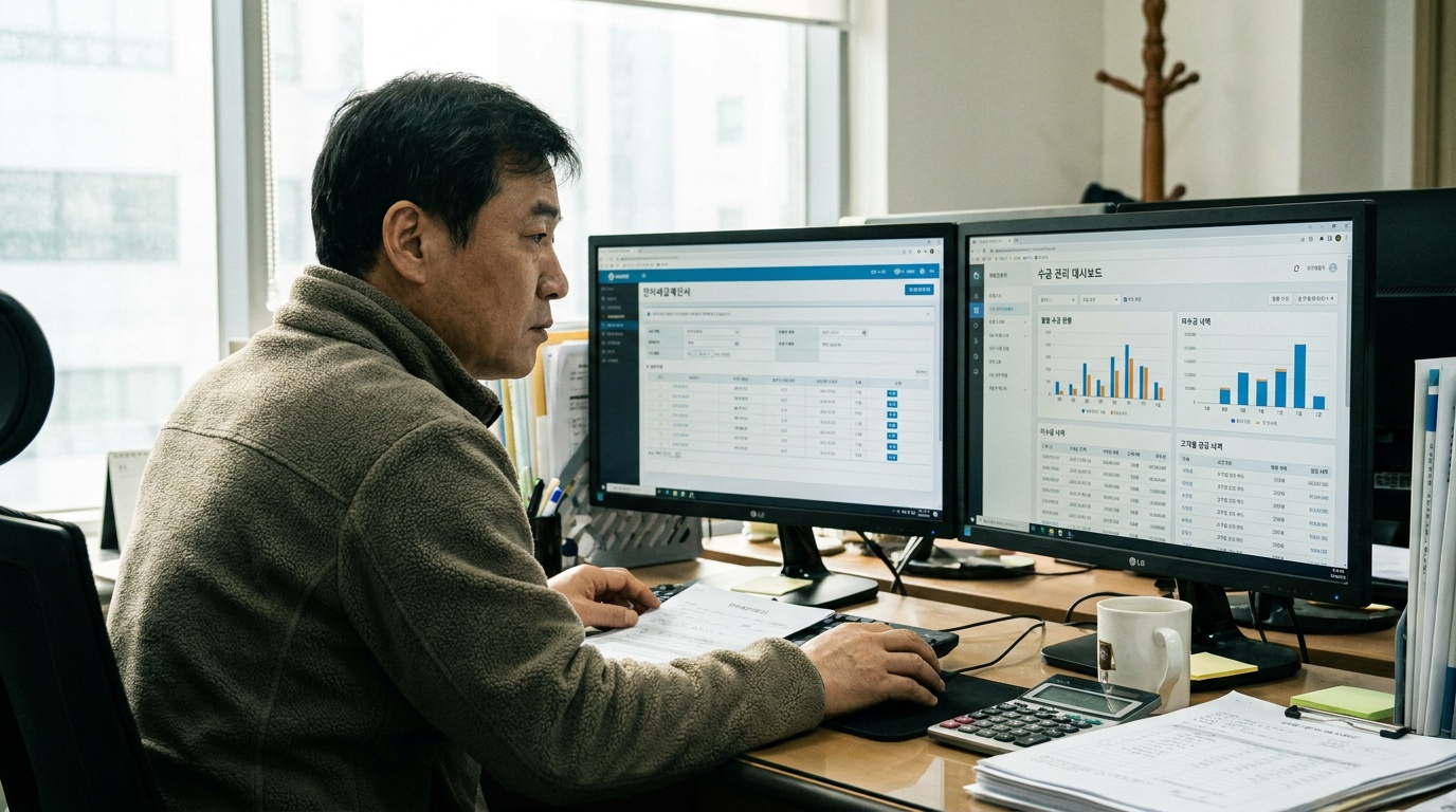 전자세금계산서 수금관리 — 홈택스 연동과 수금·지급 실무 관리